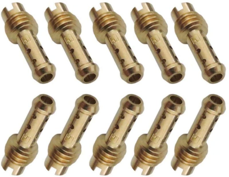 Vicue 10pcs Pilot Jet Fuel Injector for MIKUNI VM/TM/TMX Carburetor 15-37.5 8 Bleed Holes - Image 1