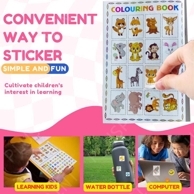 PLUSPOINT مجموعة هدايا قرطاسية عالم الحيوانات للأطفال - عبوة من 8 قطع، أدوات قرطاسية للأطفال هدية مفيدة مجموعة قرطاسية كرتونية هدية عيد ميلاد إكسسوارات مدرسية للأولاد والبنات، متعددة الألوان - Image 4