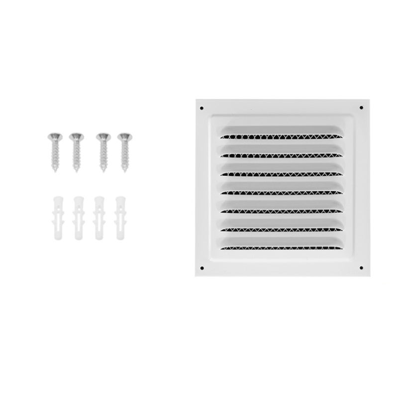 Aluminum Wall Vent 6x6 Inches 2-Pack Corrosion-Resistant White Attic Vent - Built-in Insect Screen Air Grille for Shed Garage Soffit Ventilation - Image 1