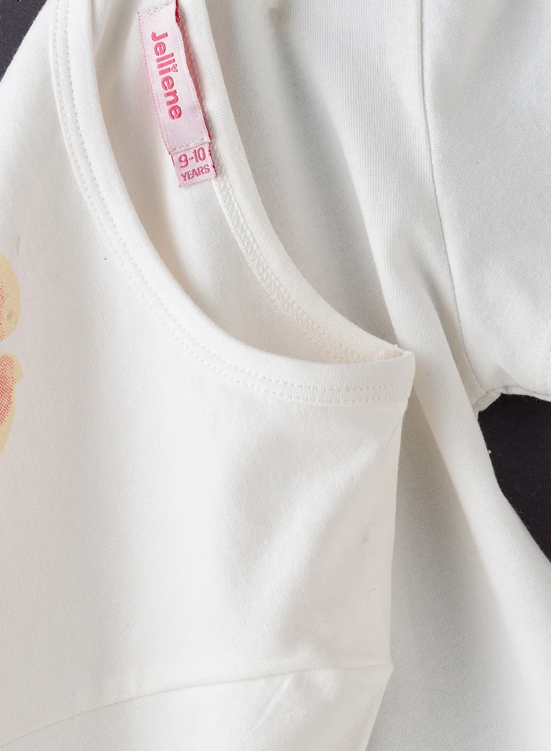 Jelliene Sunshine Squad: Girls' Comfy Cotton Tees Playful Prints & Summer Fun