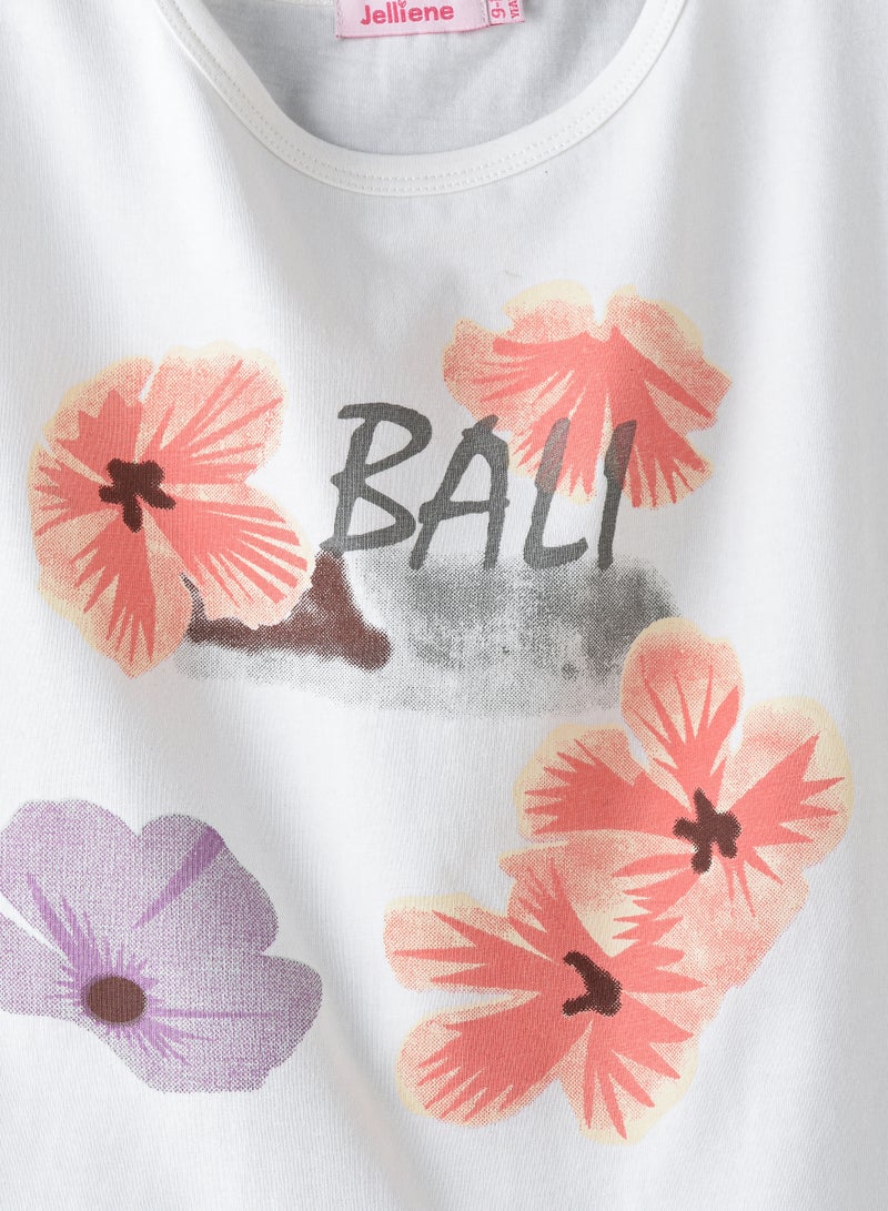 Jelliene Sunshine Squad: Girls' Comfy Cotton Tees Playful Prints & Summer Fun  - Image 3