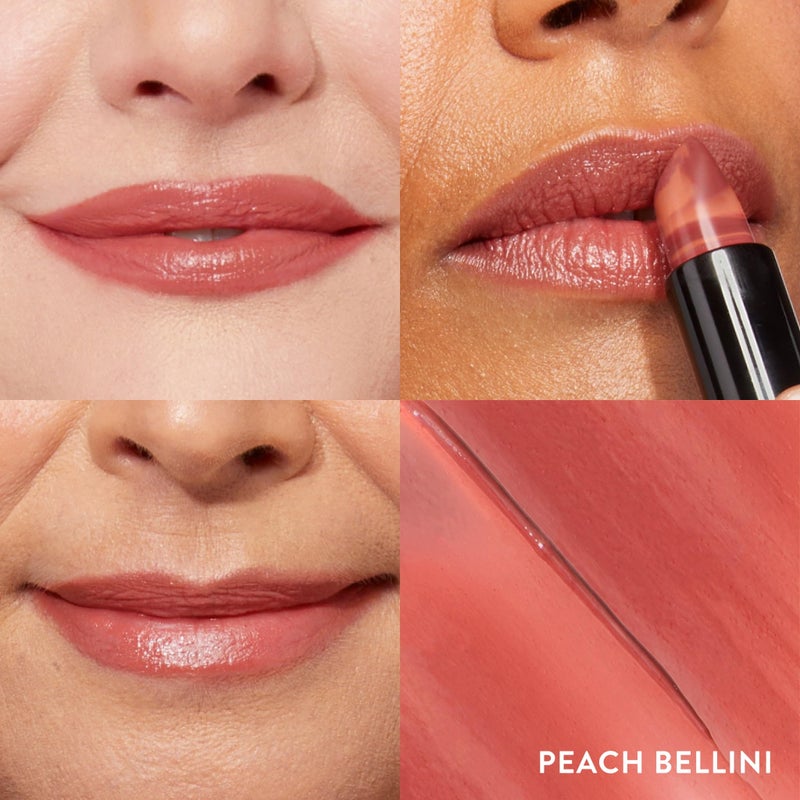 LAURA GELLER NEW YORK Italian Marble Sheer Lipstick - Peach Bellini - Hydrating & Lightweight - Vitamin E & Caster Seed Oil - Cream Finish - Image 2