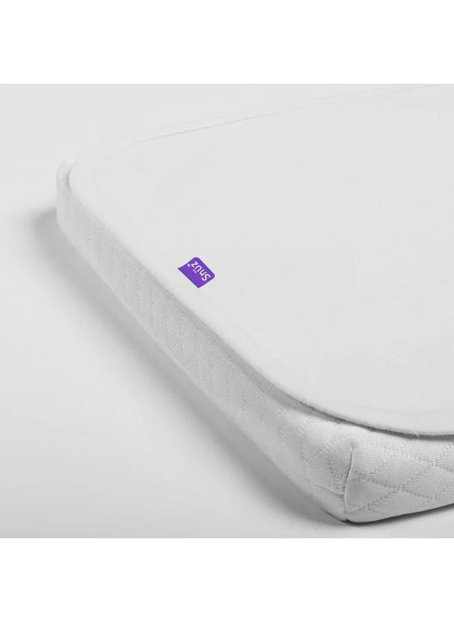 سنوز Pod Mattress Protector - White, Super Soft And Absorbent, Outter Layer 100% Cotton, Infant And Baby Toddler, Size 44 X 80 X 3Cm