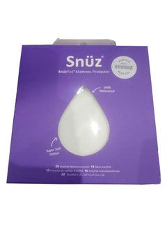 Snuz Pod Mattress Protector - White, Super Soft And Absorbent, Outter Layer 100% Cotton, Infant And Baby Toddler, Size 44 X 80 X 3Cm  - Image 1
