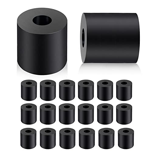 Kikerike Rubber Spacer 1 Inch OD x 3/8 Inch ID x 1 Inch Thickness Rubber Bushing Round Thick Washers Spacers Anti Vibration Neoprene Rubber Cylinder with Hole for Home Hardware Car Accessories - 10 Pcs - Image 1