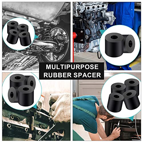 Kikerike Rubber Spacer 1 Inch OD x 3/8 Inch ID x 1 Inch Thickness Rubber Bushing Round Thick Washers Spacers Anti Vibration Neoprene Rubber Cylinder with Hole for Home Hardware Car Accessories - 10 Pcs - Image 5