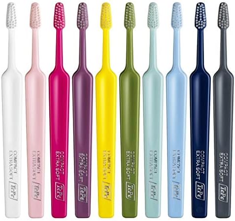 TEPE TePe Select Compact Toothbrush xsoft 5 x Assorted Colors Manual Extra Soft Bristles Ergonomic Handle Small Mouths NonSlip UnisexAdults Kids 5 count - Image 2
