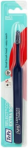TEPE TePe Select Compact Toothbrush xsoft 5 x Assorted Colors Manual Extra Soft Bristles Ergonomic Handle Small Mouths NonSlip UnisexAdults Kids 5 count - Image 3