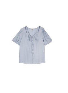 Double Day Summer New Fat Sister Plus Size Women's Wear Design Sense Hollow Short Sleeve Top L2 8