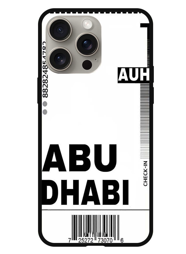 Theodor Protective Case Anti Scratch Shock Proof Bumper Cover For iPhone 15 Pro AUH boarding pass - Image 1