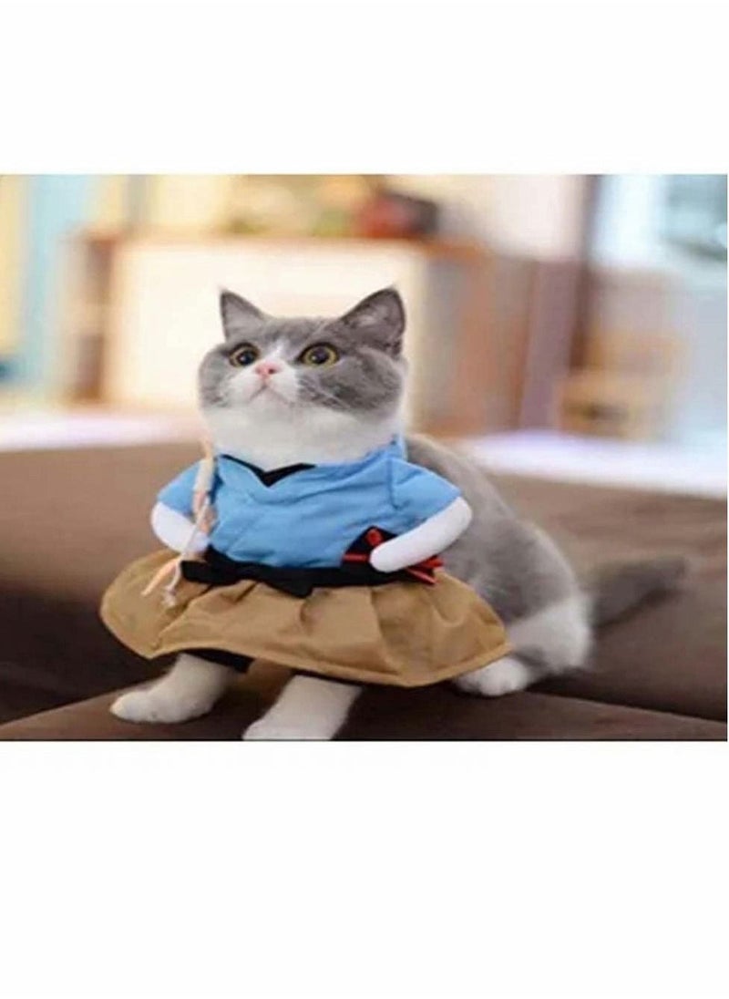 1Pcs New Funny Pet Clothes Super Cute Costumes for Small Dogs and Cats Costume Suit Corsair Dressing up Party Apparel Clothing Summer (Small) - Image 5