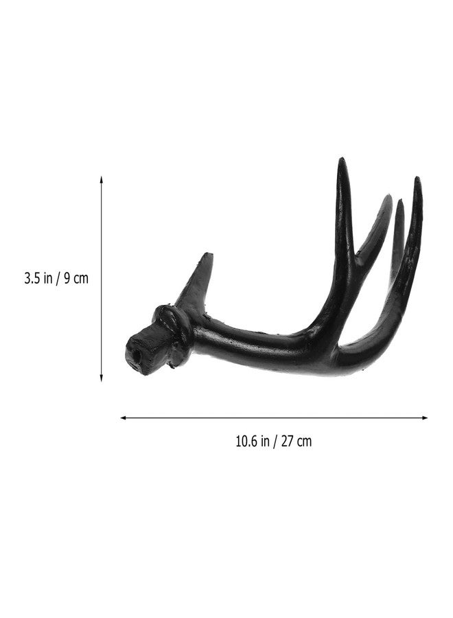 Sewroro 1pair Simulation Plastic Artificial Deer Antlers Branch Fake Reindeer Antlers Headband Cosplay Headdress DIY Ornament Black - Image 3