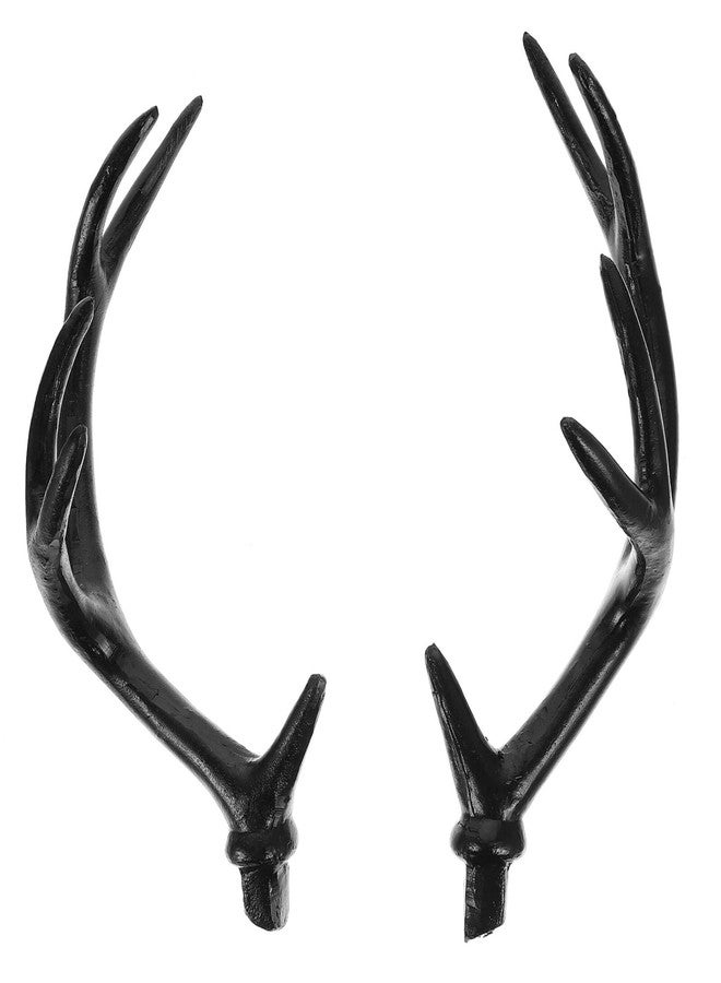 Sewroro 1pair Simulation Plastic Artificial Deer Antlers Branch Fake Reindeer Antlers Headband Cosplay Headdress DIY Ornament Black - Image 1
