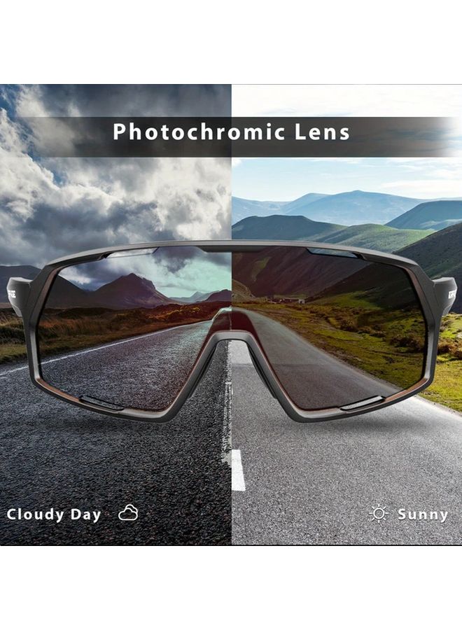 Photochromic Cycling Glasses TR90 Frame Adjustable Nose Pads HD Lens Color 06 - Image 5