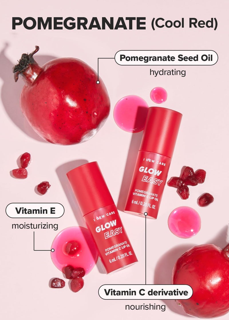 I DEW CARE أحمر شفاه I DEW CARE - توهج سهل بالرمان | زيت جوجوبا، فيتامين C، صبغة لامعة ملونة، مرطب، مكياج كوري، لون وردي، مرطب، كريستال مغذي، 0.20 أونصة سائلة - Image 4