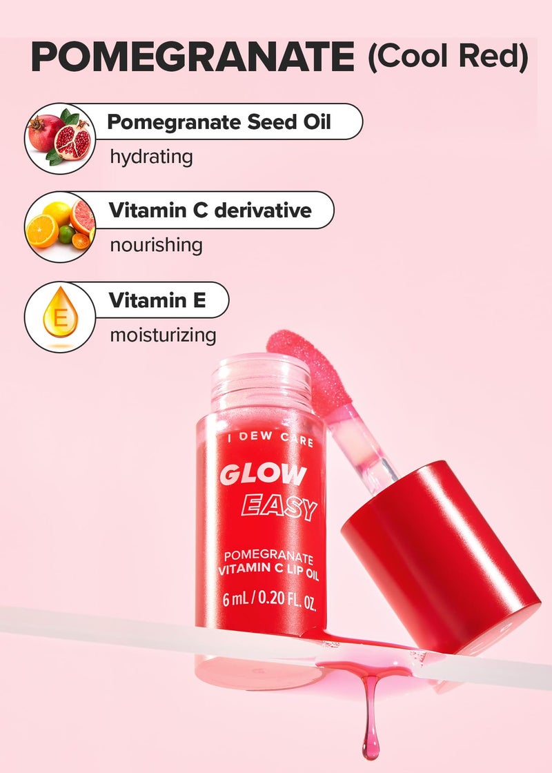 I DEW CARE أحمر شفاه I DEW CARE - توهج سهل بالرمان | زيت جوجوبا، فيتامين C، صبغة لامعة ملونة، مرطب، مكياج كوري، لون وردي، مرطب، كريستال مغذي، 0.20 أونصة سائلة - Image 5