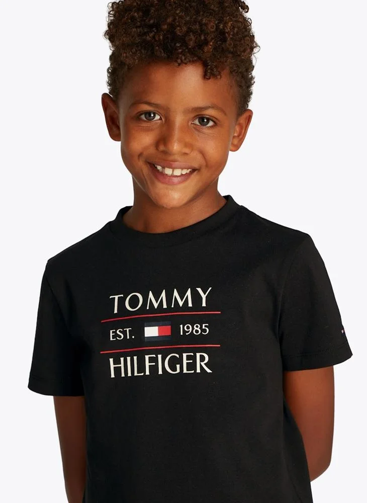 TOMMY HILFIGER Kids Logo Flag Short Sleeve T-Shirt