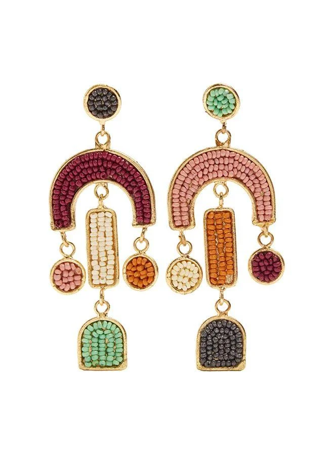 Parfois Asymmetric Earrings With Beads