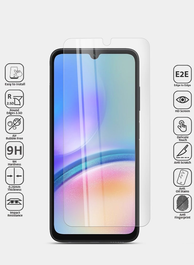 Techie مجموعة حافظة وواقي شاشة لهاتف Samsung Galaxy A05s 2 في 1 - حافظة شفافة من مادة TPU مع واقي شاشة من الزجاج المقوى عالي الدقة - Image 2