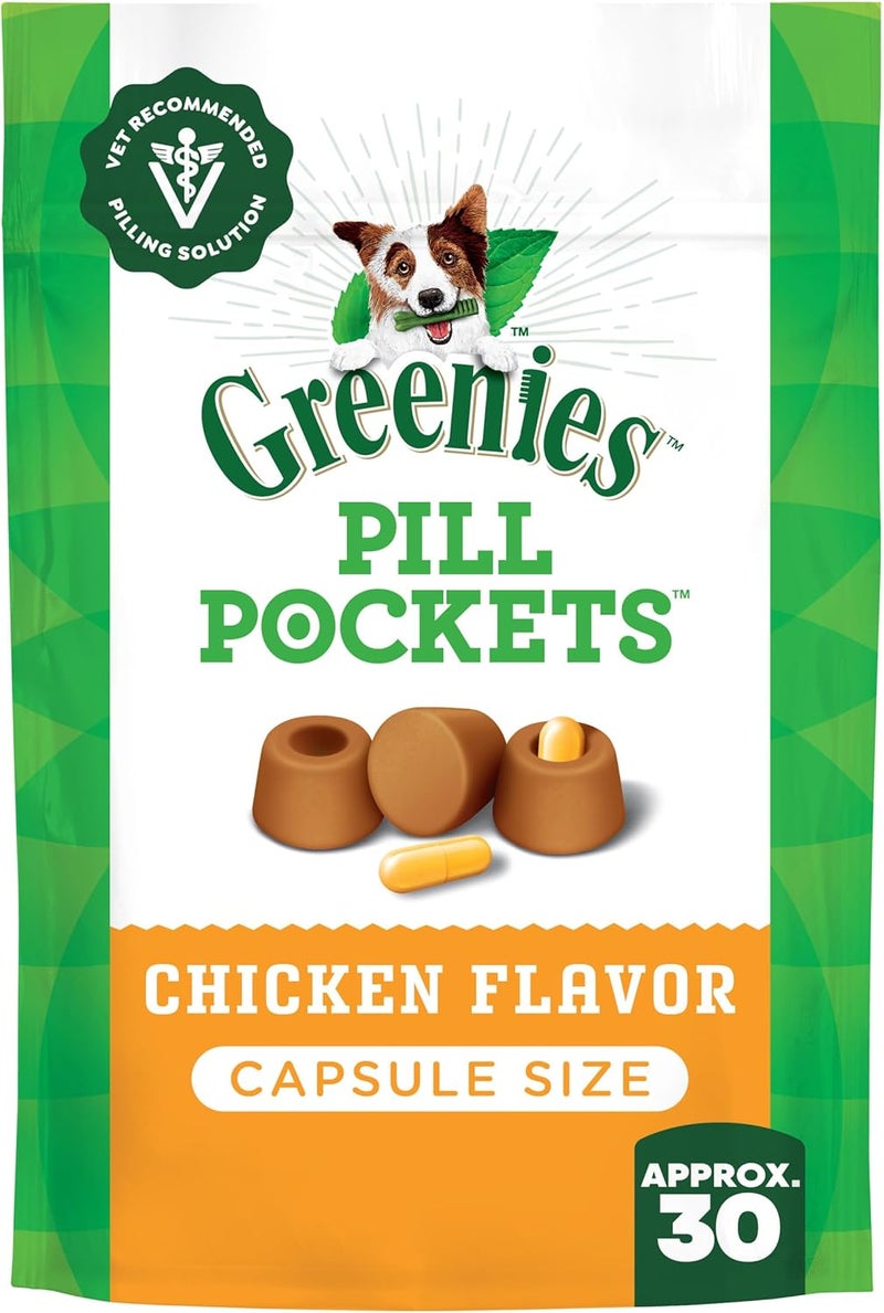 GREENIES PILL POCKETS Soft Dog Treats, Chicken, Capsule - Image 1