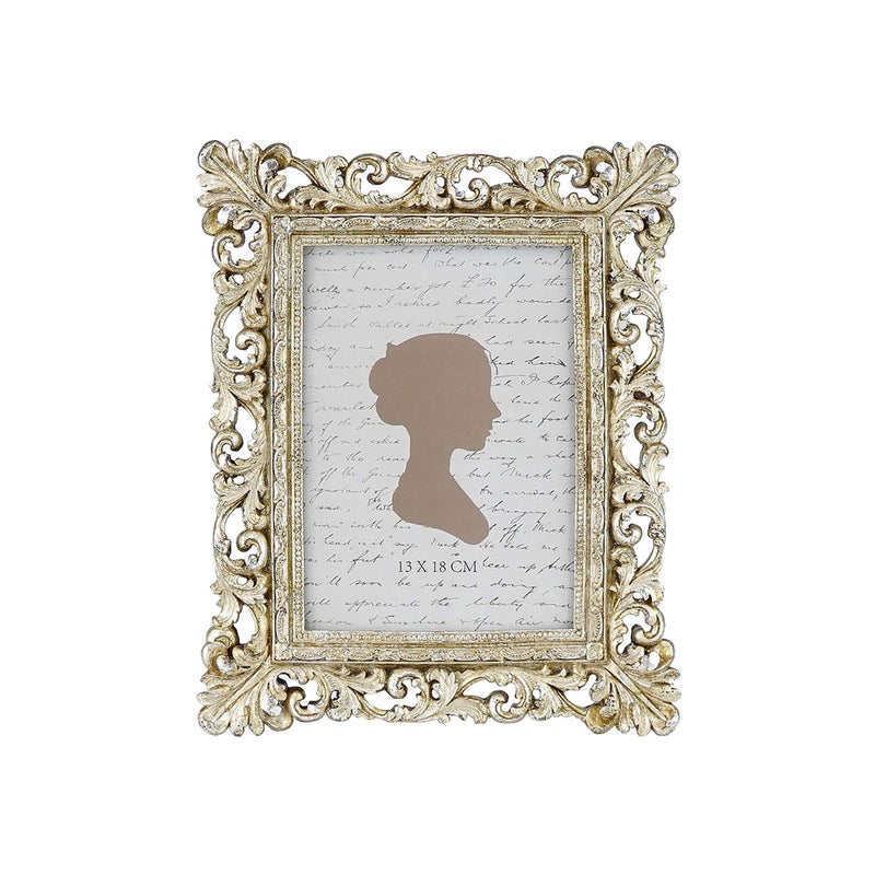 Sunlit Vintage Picture Frame 5x7 Inch  Luxury Antique Photo Frames with Glass Front  Photo Display  Tabletop Wall Hanging  Gift Ideas  Antique Gold Silver - Image 1