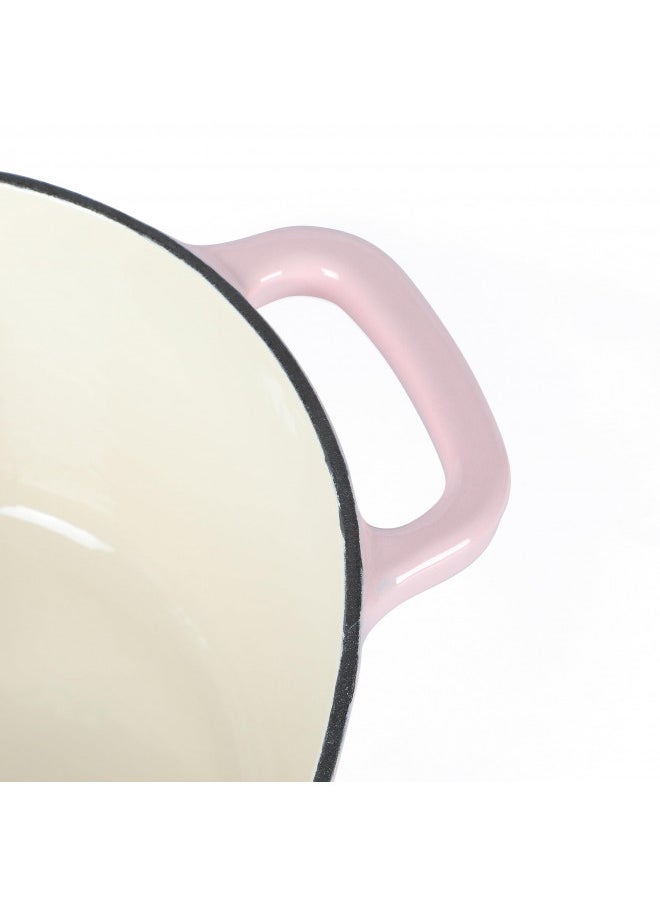 Martha stewart - Martha Stewart Heart Shaped 2-Quart Enamel Cast Iron Dutch Oven - Pink - Image 1