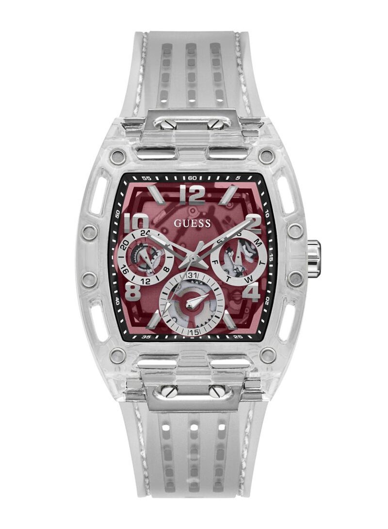 GUESS Men's Phoenix Clear Quartz Analog Silicone Band Watch GW0499G9 - 41mm - Image 1