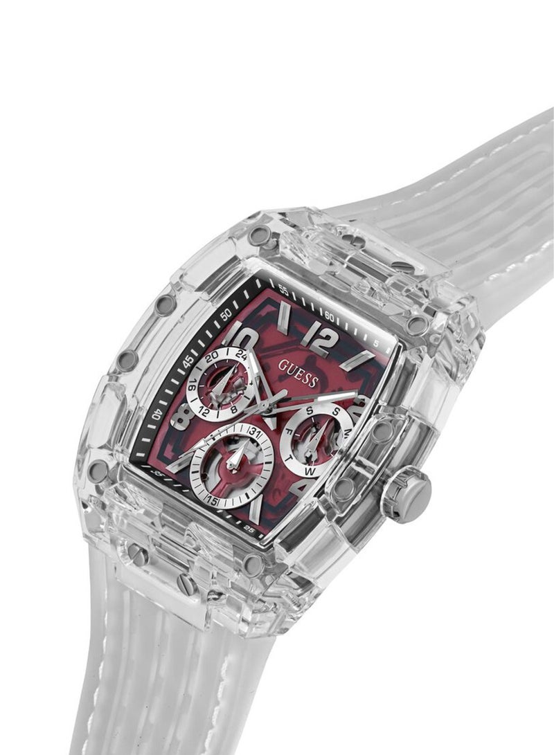 GUESS Men's Phoenix Clear Quartz Analog Silicone Band Watch GW0499G9 - 41mm - Image 4