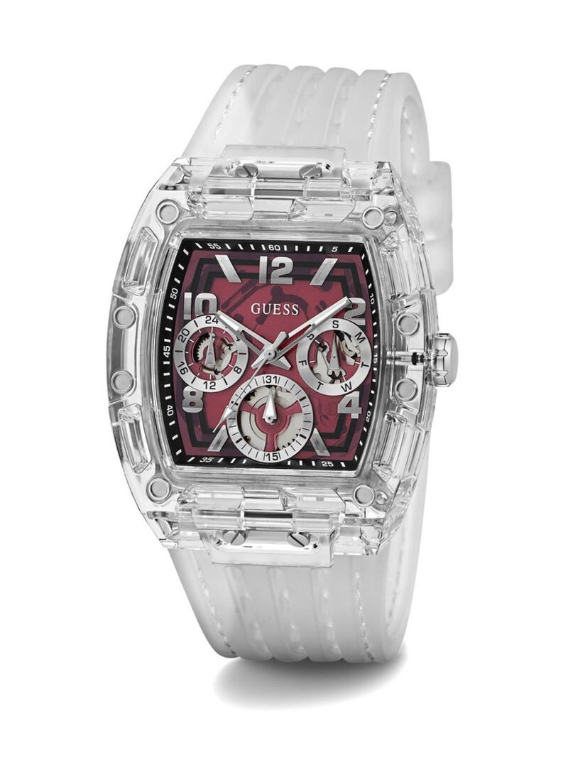 GUESS Men's Phoenix Clear Quartz Analog Silicone Band Watch GW0499G9 - 41mm - Image 5