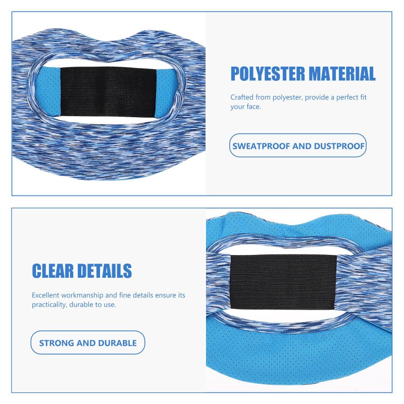 Blue Mesh VR Headset Cover Breathable Quick Dry Face Pad for Gamers - Image 5