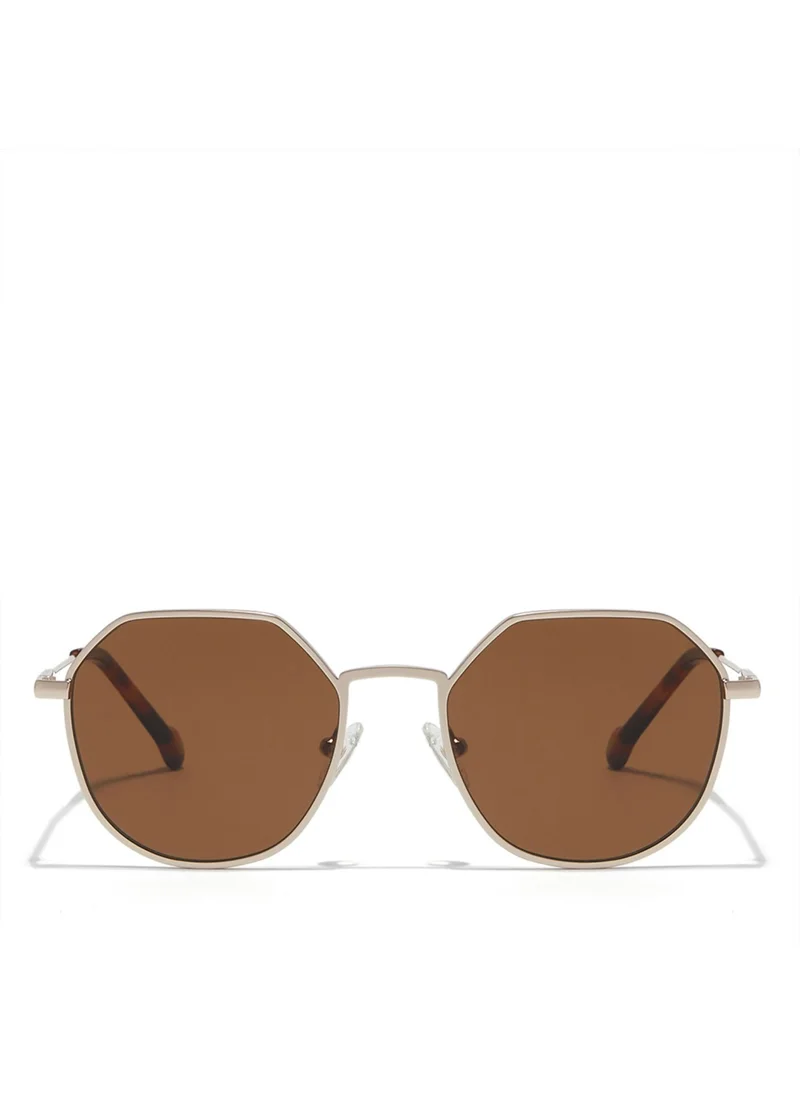 30 سندايز TURN UP Men Brown Sunglasses - Frame Material: Metal - Lens Color: Brown- Frame Color: Gold - Full Rim