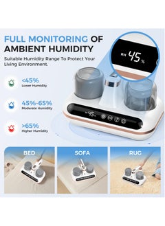 ASIV Bed Vacuum Cleaner Powered by UV-C light & ultrasonic technology, 16Kpa strong suction,low noise,Suitable for dust, pet hair, etc  - Image 4