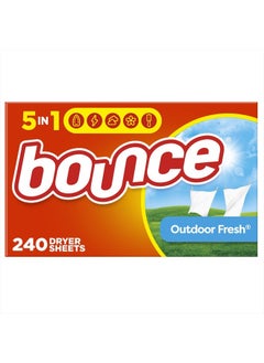 Bounce Dryer Sheets Laundry Fabric Softener, Outdoor Fresh, 240 Count  - Image 1
