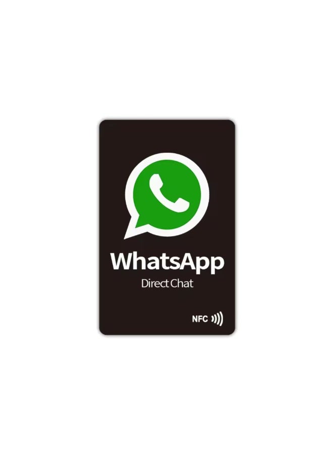 NFC WhatsApp Card Messenger Direct , PVC Card, Send WhatsApp Message on Single Tap, Don't waste your time by saving it your contact. - Image 1