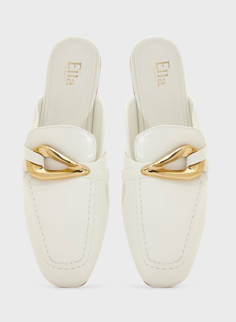 ELLA Ladies Slip On Flat Mule - Image 4