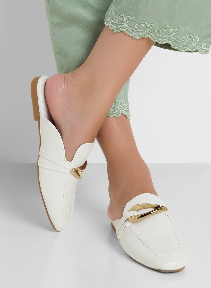 ELLA Ladies Slip On Flat Mule - Image 5