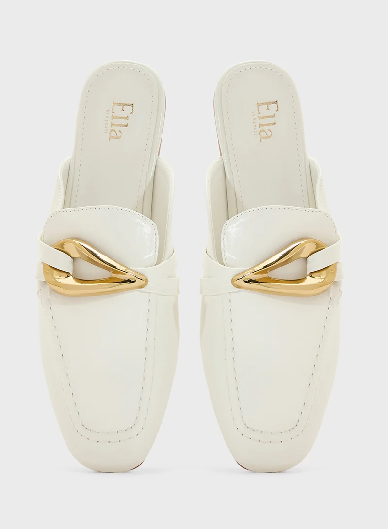 ELLA Ladies Slip On Flat Mule
