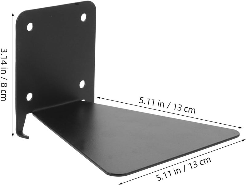 Garneck Invisible Floating Bookshelf Wall Mount 2pcs Black Metal Book Shelves for Bedroom and Living Room Hidden Storage Wall Display Shelf - Image 3
