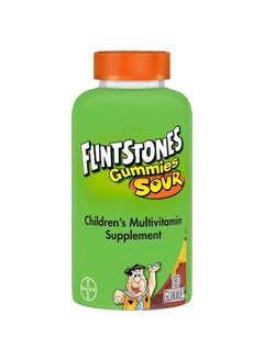 Flintstones Vitamins Flintstones Sour Gummies Kids Vitamins, Gummy Multivitamin for Kids with Vitamins A, B6, B12, C, D & more, 180ct  - Image 1