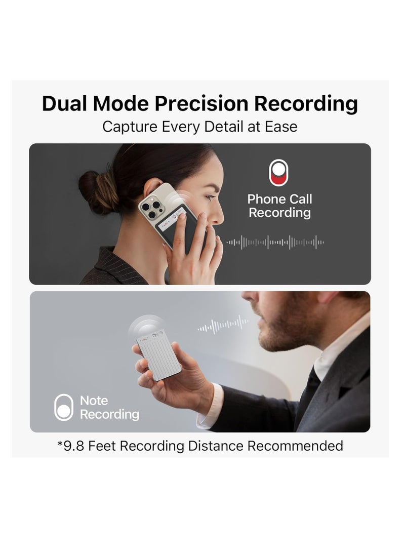 PLAUD - PLAUD NOTE AI Voice Recorder with Magnetic Case Silver - Image 1