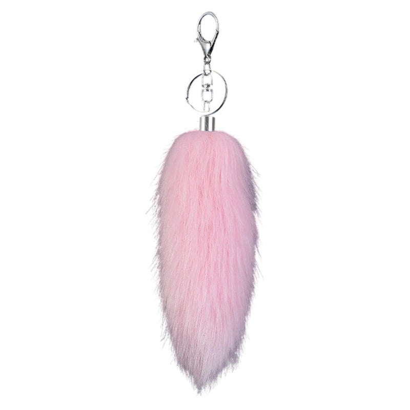 16cm Long Faux Fur Animal Tail Keychain Bag Charm Handphone Car Decoration Color 12 - Image 1