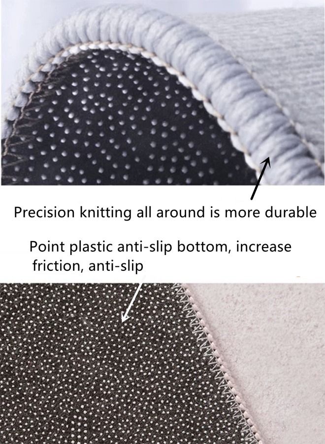 Kutis طقم سجادات مطبخ غير قابلة للانزلاق من قطعتين بتصميم هندسي تمتص الماء بسرعة 120 × 40 و 60 × 40 سم - Image 4