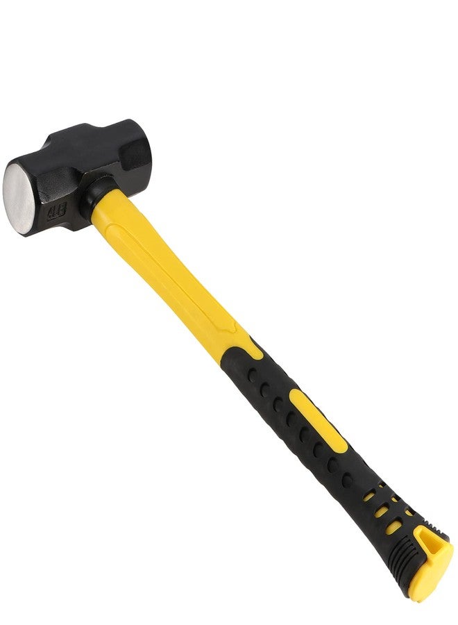 MANCHAP 2 PCS 16 Inch 4 Lbs Sledge Hammer, Mini Club Hammer with with Fiberglass Handle, 4 Pound Drilling Crack Hammer for Demolition and Construction,black yellow - Image 5