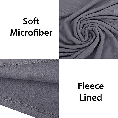 ViCherub 2 sets Girls Thermal Underwear Set Kids Long Johns Fleece Lined Top & Bottom Thermals for Girl Black & Gray Large - Image 5