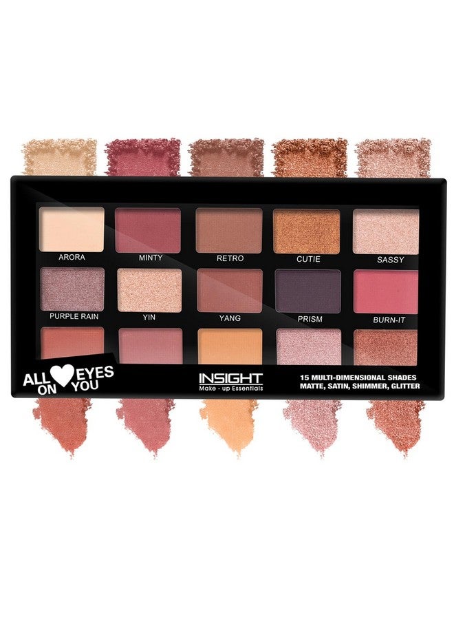 Insight Cosmetics 15 Color All Eyes On You Eyeshadowmatteshimmerbeginner Friendly & Long Lasting Eye Shadow Palettelong Wearing And Easily Blendable Eye Makeup Palette Mk04 - Image 1