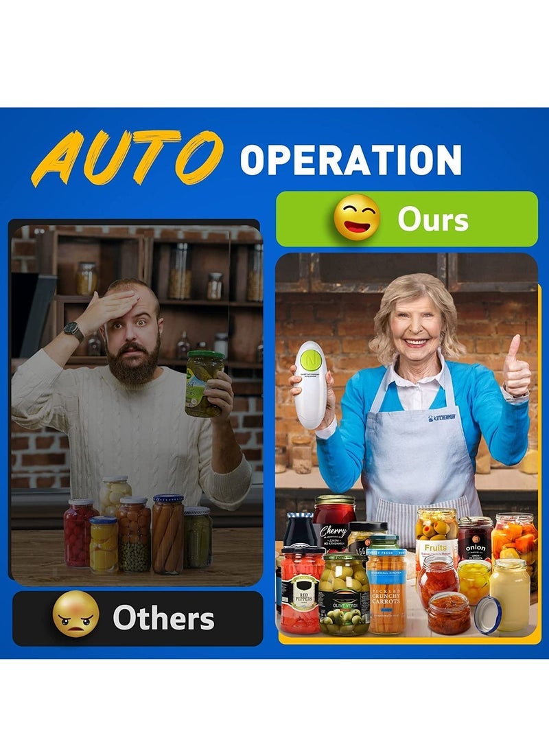 general Convenient One Touch Electric Can Opener, Kitchen Hands-Free Glass Jar Automatic Bottle Opener for Easy Opening of Various Cans and Bottles - Image 3