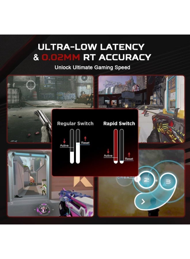 MADLIONS Mad68 HE RGB Mechanical Keyboard Magnetic Switch Hot Swap 8000hz 0.02mm FPS Gaming Keyboard with Adjustable Actuation, Rapid Trigger Mode, Hall Effect Switches, for PC/Mac, Black Portable Birthday Holiday Gift - Image 4