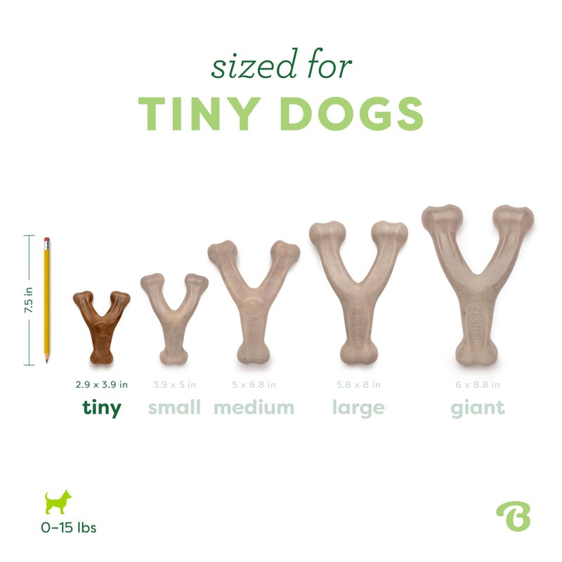 Benebone Wishbone Durable Dog Chew Toy for Aggressive Chewers, Real Bacon, Made in USA, Tiny - Image 4