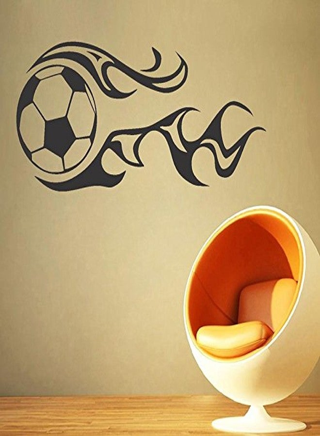 Sticker studio Football Soccer Sports Themed Goal Wall Sticker Vinyl Decal Mural for Living Room Bedroom Hall, 60 X 30 CM, Black Color - Image 1