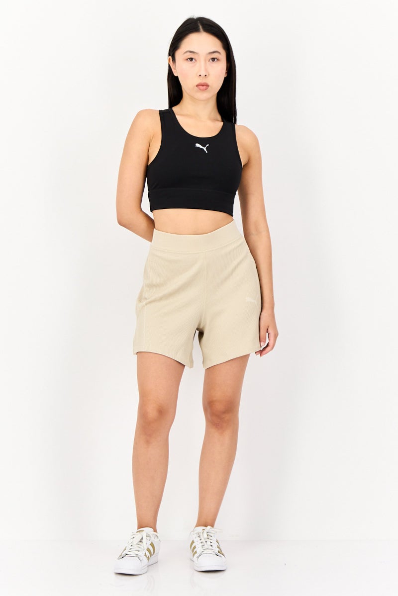 PUMA Women Sportswear Fit Training Shorts, Beige  - Image 4